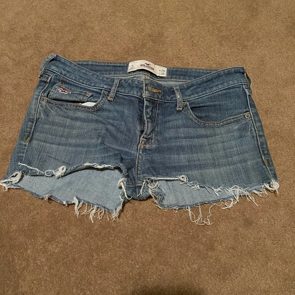 Hollister size 7 jean shorts cut offs
